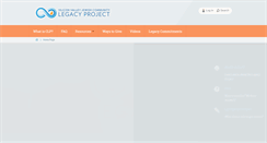 Desktop Screenshot of communitylegacyproject.org